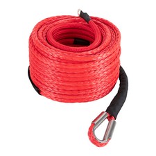 Synthetic Winch Rope Winch Line Cable 1/2x85ft 31500LBS For Truck Car Red SALE