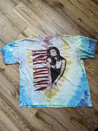 Janet Jackson Tie Dye Tee Vintage vintage concert t-shirt, vintage, single stitch, B+ condition