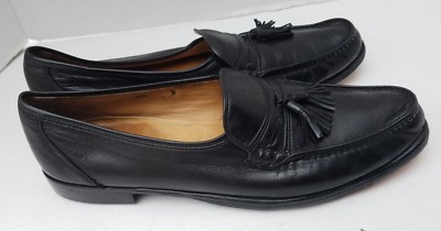 Bally Mens Dress Loafers Black Shoes Tassels Switzerland 