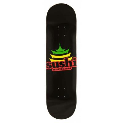 Sushi Skateboards Pagoda Logo Skateboard Deck Black 8.1''