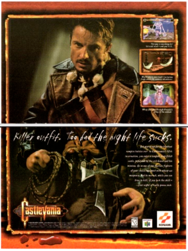 Video Game Toys 1998 2PG cómic impreso arte publicitario - Castlevania Nintendo 64 N64 Konami - Imagen 1 de 4