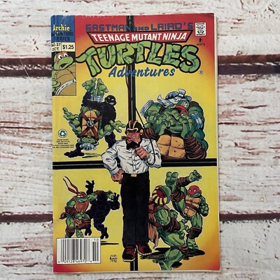 TEENAGE MUTANT NINJA TURTLES ADVENTURES #37 NEWSSTAND ARCHIE COMIC BOOK 1992