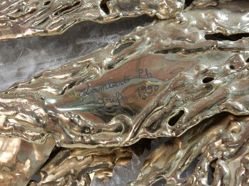 1990' Applique Tête De Cheval en Bronze Doré et Gypse DLG Duval Brasseur - Picture 8 of 12