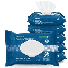 Washcloth Wipes, Scented (6 Pack, 576 Washcloths) Disposable Wet Wipes for Adult