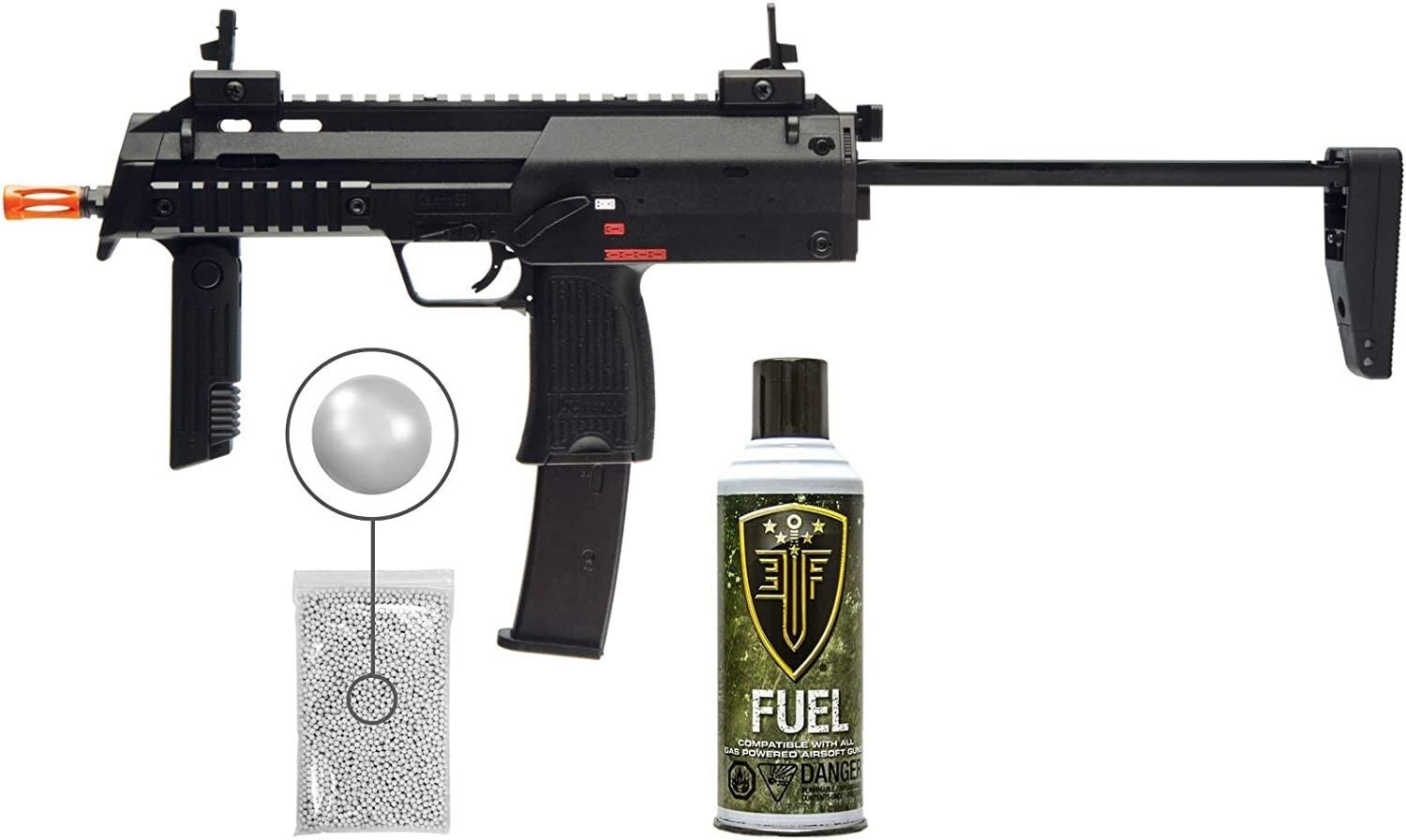 Umarex HK MP7 GBB Blowback Airsoft Rifle with Green Gas Tank
