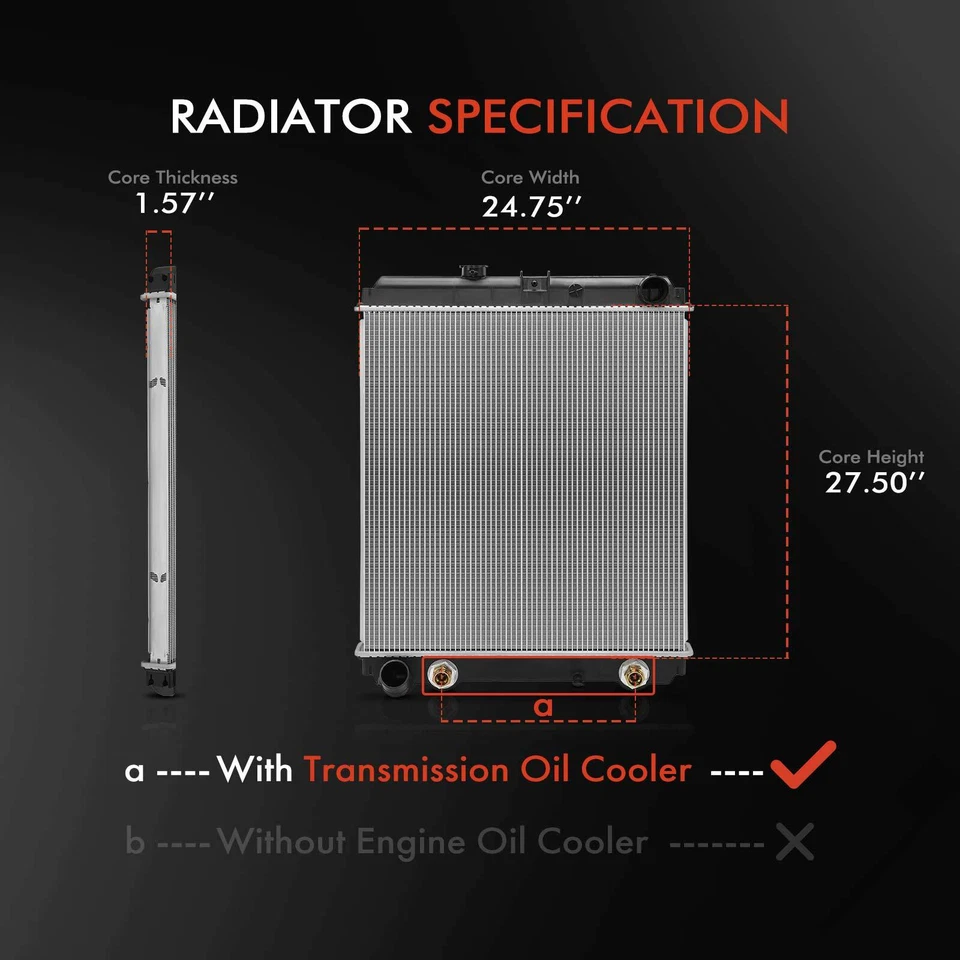 Радиатор для Hino 238 2005 268 338 2005 2006 2007 2008 2009 2010 автоматическая коробка передач - Изображение 2 из 4
