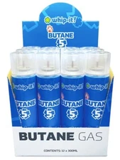 Whip It Butane 300ml Can 5x  refill lighter fuel 1 2 4 6 12 Cans universal tips