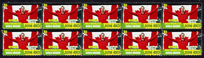 DEREK DROUIN MENS HIGH JUMP 2016 RIO OLYMPICS GOLD MEDAL VIGNETTE STAMPS