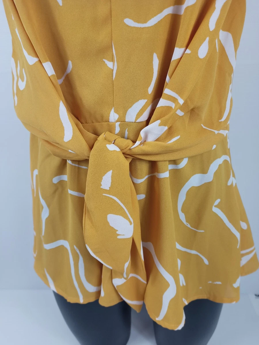 Vero Moda for Myer Size L Sleeveless Fitted Peplum Tie Front Top Side Zip  VGC