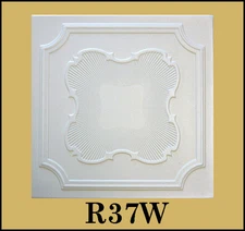DIY Glue Up White Decorative Ceiling Tiles R37W Ultra Pure White Satin 8pcs Lot!
