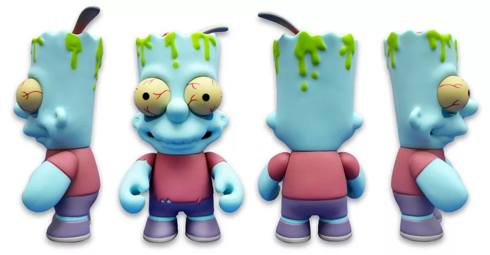 Figura de acción de vinilo Kidrobot Los Simpson Zombie Bart 6 pulgadas Foto 3 de 3