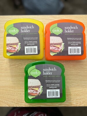 Cook s Kitchen Sandwich Holder Lunch Packer Lot Of Three 