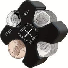 1 PC Vcertcpl Silicone Car Coin Holder – Compact Coin Change Organizer for Cars