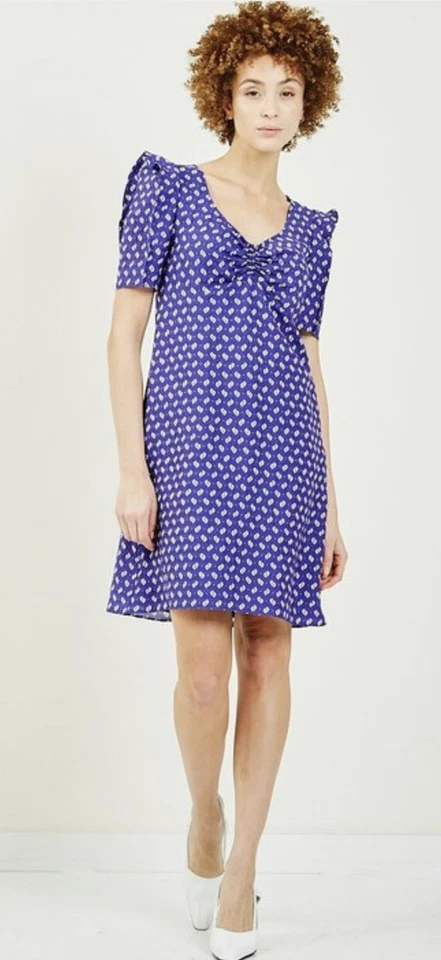 Vestido Kenzo Púrpura Mangas Japonesas Talla 6/38 Nuevo con Etiquetas Foto 4 de 4