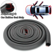 2M D-Type Universal Weather Strip Door Edge Seal Moulding Trim Insulation Rubber