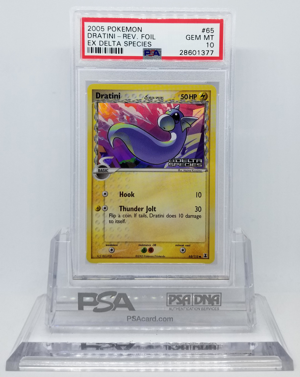 Pokemon EX DELTA SPECIES DRATINI #65 REVERSE HOLO FOIL CARD PSA 10 GEM MINT *