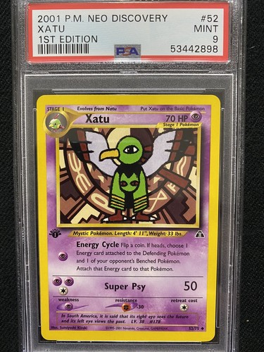 Xatu (1st Edition) graded PSA 9 for sale on eBay