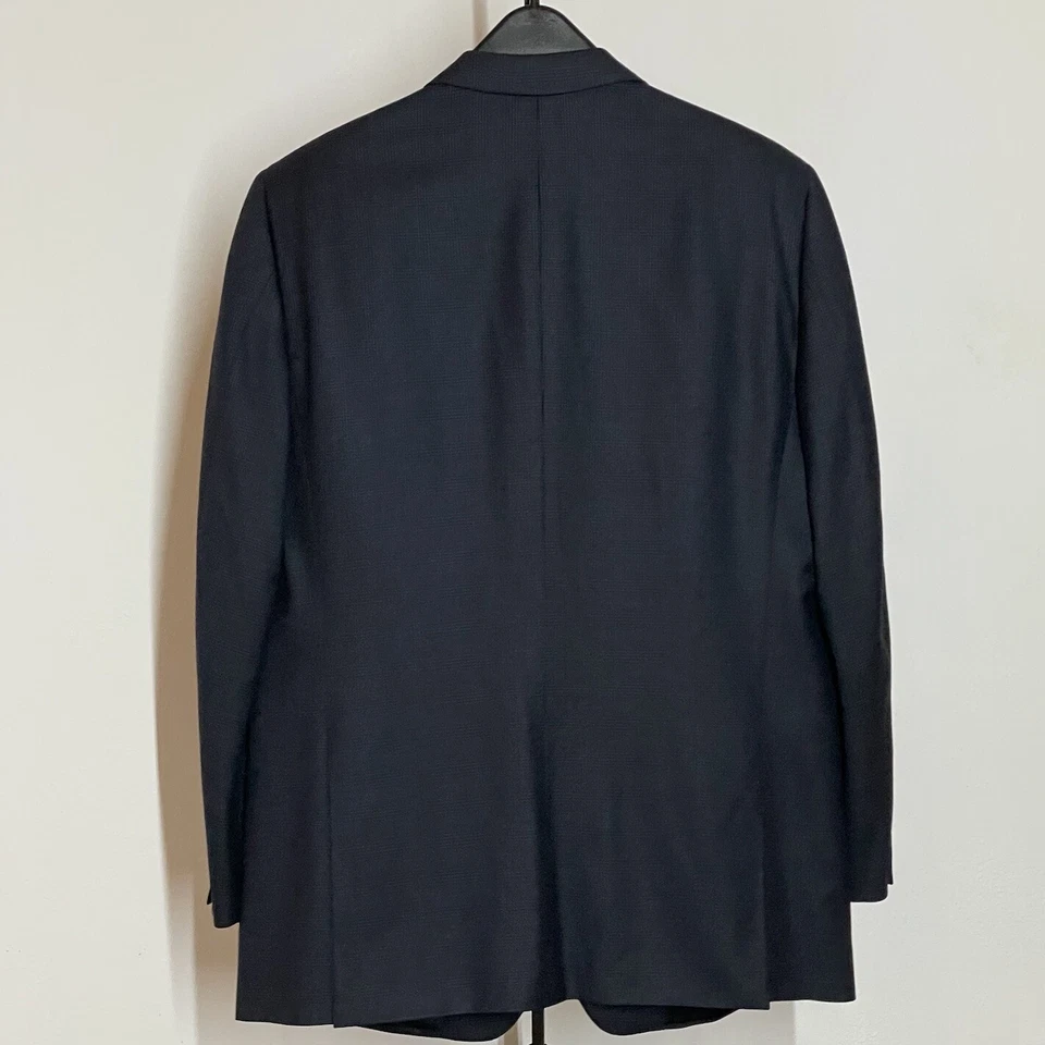 Chaqueta Abrigo Deportivo Zegna 46R Toda Temporada Lana Hombres Gris Ventana Cuadros Ermengildo Foto 3 de 4