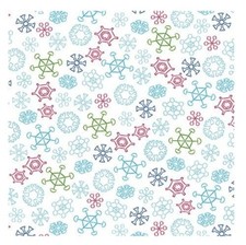 Christmas Fabric - Frosty Snowman Snowflake White - QT Quilting Treasures YARD