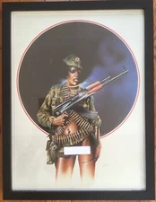1982 CHRIS ACHILLEOS "BLACK GUERILLA" PRINT