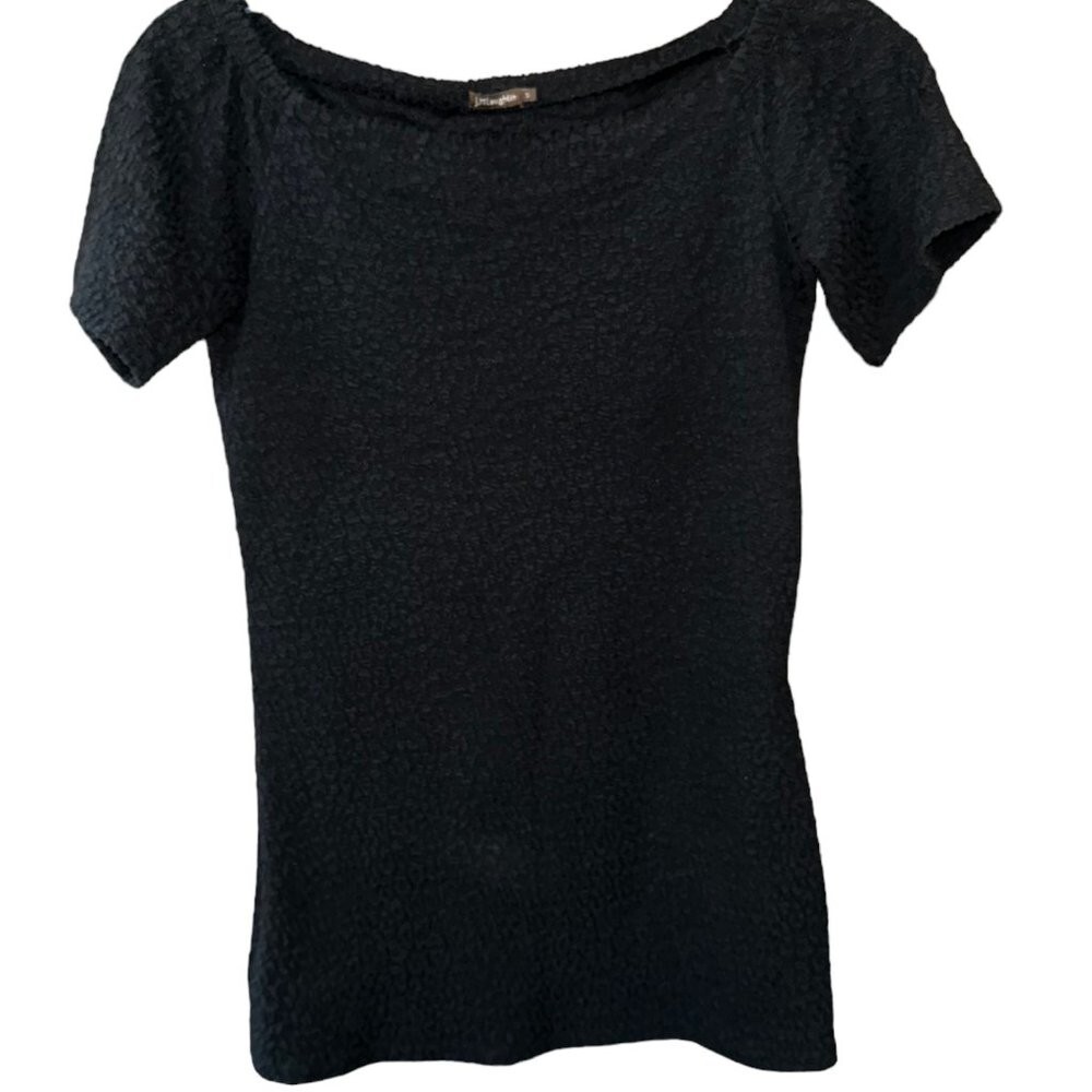 J McLaughlin Black Textured A Line Dress Size Sma… - image 1