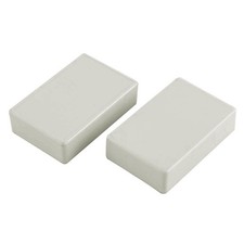 Electronics Plastic Water Resistant DIY Enclosure Junction Box Case White 2 Pcs