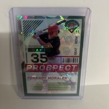 2024 Panini Prospect Edition Yohandy Morales Cracked Ice Prospect Ticket /99