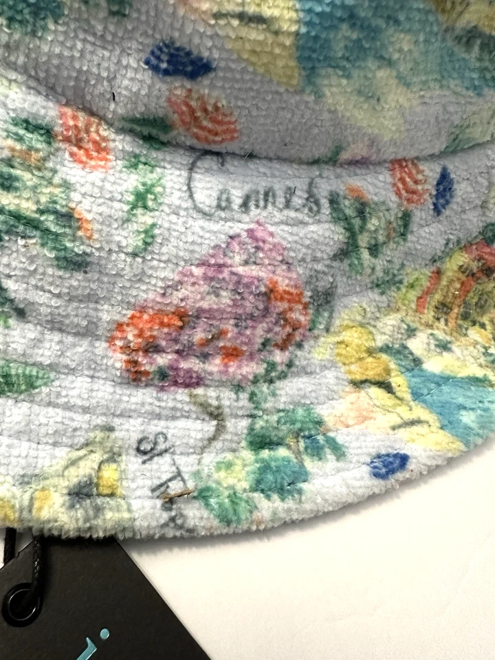 JOCELYN Talla Única Nuevo con Etiquetas Cannes Tela Turística Sombrero Cubo Azul $70 Viaje Colorido Foto 3 de 4