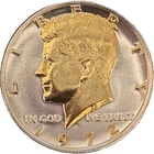 DANBURY MINT-1972-D KENNEDY HALF DOLLAR COLLECTION-LAYERED 24 GOLD & .999 SILVER