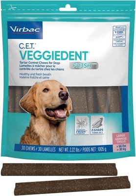 Virbac C.E.T VEGGIEDENT Tartar Control Chews for Dogs
