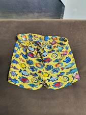 Yellow Fish Patterned Swim Shorts, Surfcuz, Boy's Small