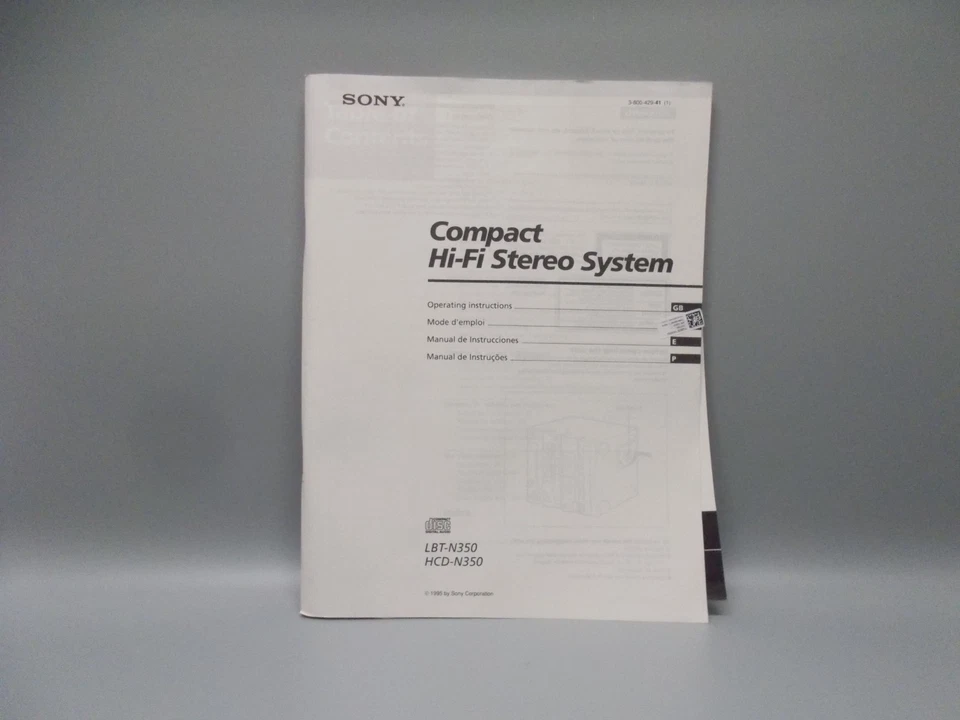 Sony Lbt-N350/Hcd-N350, Hi-Fi Compact Stereo System, Manual, Multi. #K-454-06 - Image 2 of 4