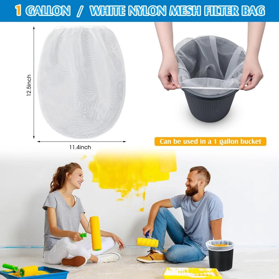 Reusable 1 Gallon Fine Mesh Strainer Bags - DIY Paint and Hydroponic Filters - Image 4 of 4