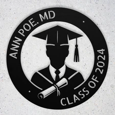 Custom Graduation Metal Sign Personalized Wall Art Home Decor Gift Celebration