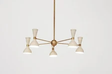 Modern Italian Chandelier, Stilnovo Style "Pita" 5 arms