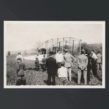 1910s Early Aviation Curtiss Era Biplane Crew Original Gelatin Silver Photo