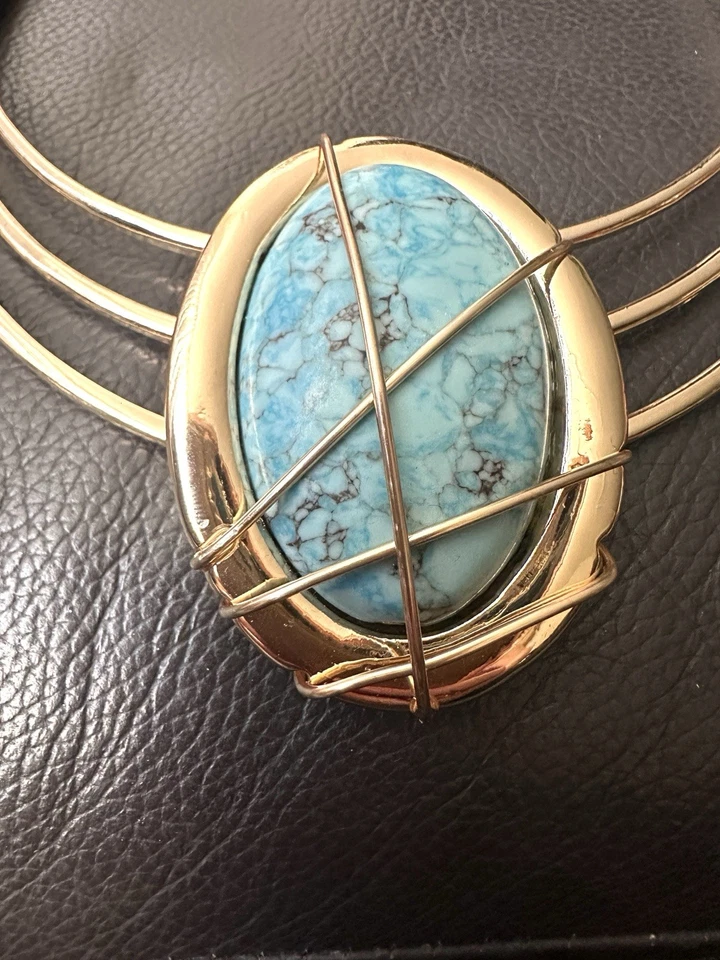 Robert Lee Morris 项链 / 石头/ 绿松石 / 三欧米茄 — 第 4/4 张图片