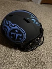Tony Pollard Autographed Tennessee Titans Original Football Helmet Beckett BAS