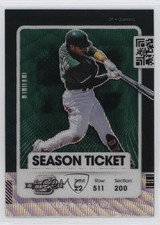 2021 Panini Contenders Season Ticket Optic Green Wave Prizm Ramon Laureano 11gl