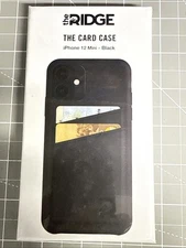 Ridge Leather Card Case For Apple iPhone 12 Mini Black New Sealed in Package