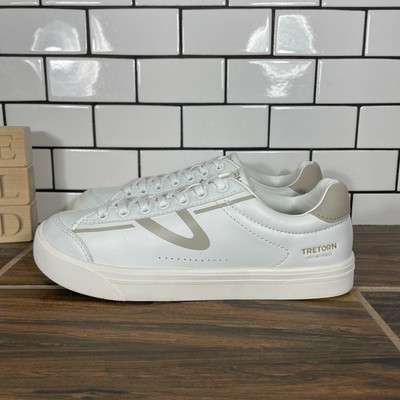 Tretorn Serve Shoes Womens Size 7.5 White Gray Casual Low Top Lace Up Sneakers