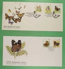 DR WHO 1990s NEW ZEALAND 2 FDC BUTTERFLY COMBO $5 R45938