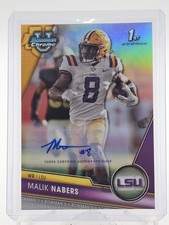 MALIK NABERS 2023 BOWMAN CHROME U REFRACTOR 1ST ROOKIE AUTO /499 Q5466
