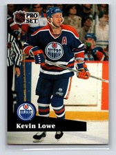 1991-92 Pro Set French - Kevin Lowe #76 Edmonton Oilers Hockey Card