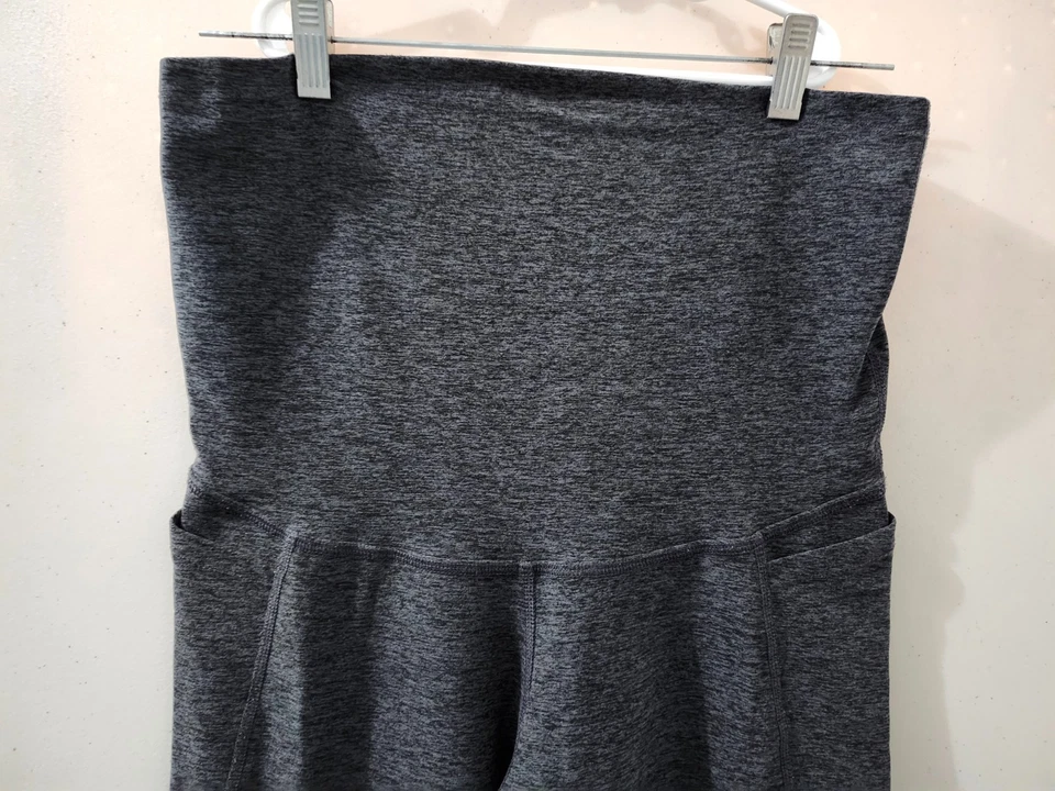 Beyond Yoga Pants Womens XL Charcoal Beyond the Bump Maternity Leggings Spacedye - Image 4 of 4