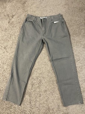 Bugle Boy Jeans Mens 36x32 Gray Denim Gold Crest Series 100% Cotton Classic