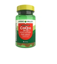 Spring Valley Rapid-Release CoQ10 100 mg Softgels 30 Count