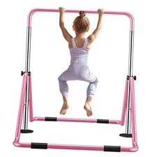  Expandable Gymnastics Bars Folding Horizontal Bars, Home Pink Basic bars