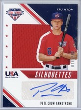 Panini 2020 Stars & Stripes Pete Crow-Armstrong Silhouettes Auto Mem /203