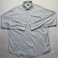 Peter Millar Shirt Mens XL Blue White Check Plaid Summer Comfort Button Down
